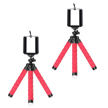 Universal Bracket Mount Holder Flexible Tripod Portable-Red