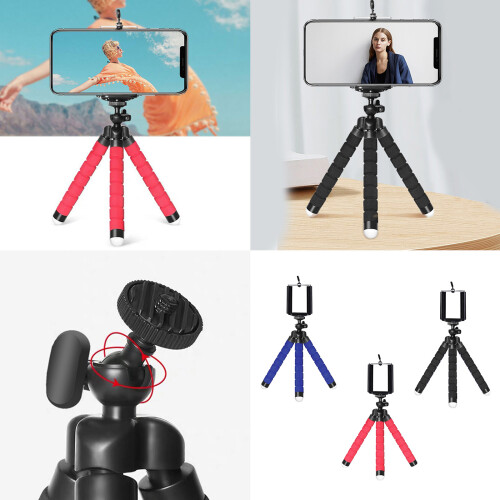 Universal Bracket Mount Holder Flexible Tripod Portable-Red 2