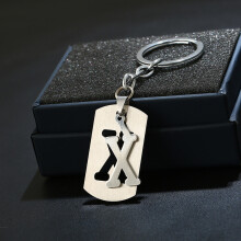 Chaveiro com Letras em Camadas e Design Criativo em Aço Inoxidável para Carteira, Bolsa ou Carro - Peça Decorativa - Pingente de Metal para