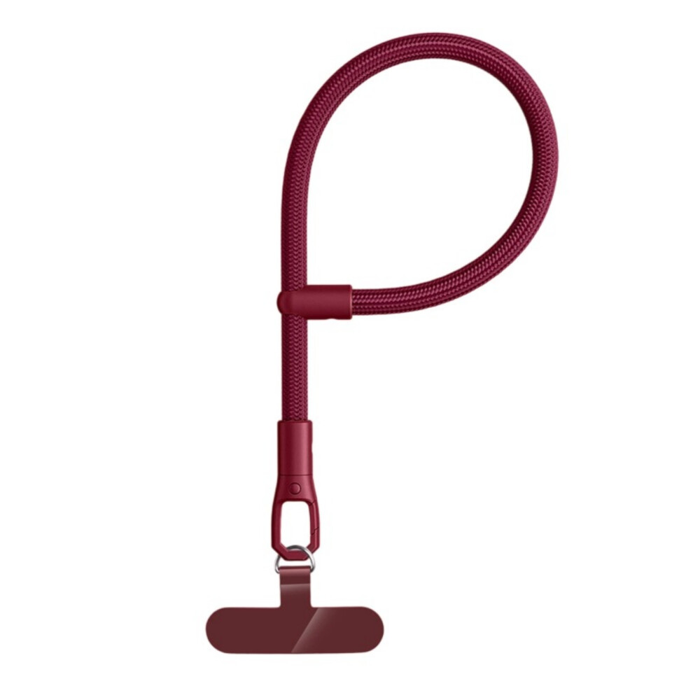 Phone Lanyard Adjustable Hand Wrist Strap-Claret P Shaped 7704000213868