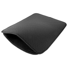 Pad Doublelayer Cat Litter Mat EVA Pet Waterproof Folding Sand Pad Kennel Mat UrineProof Black France