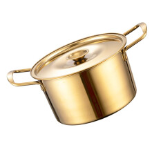 Stainless Steel Ramen Noodle Pot With Lid, Double Ear Handles, Soup And Pasta Pot, Heat Resistant Cookware
