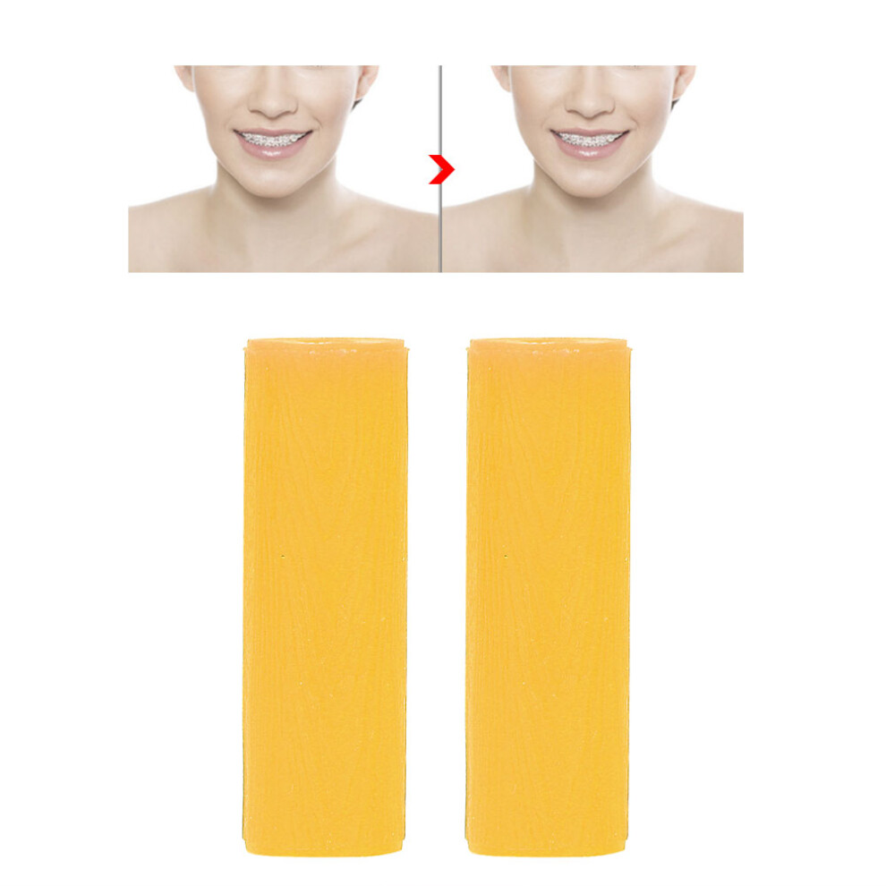 Aligner Chewies Set - 2pcs Silicone Bite Pads for Orthodontic Retainers, Mango Flavor