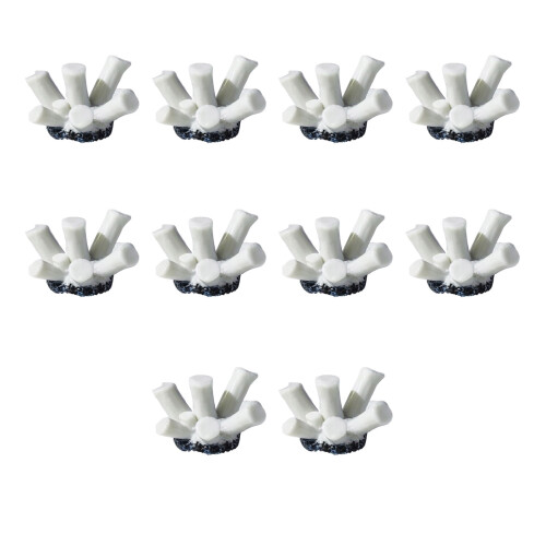 10pack Aquariums Artificial Corals Ornaments-Type J white