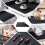 (black) Strong Adhesive Refrigerator Silicone Pad Durable And Reusable 3