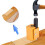 Aluminium Alloy Square Embedded Door Lock Groove Angle Chisel - Silver 10