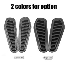 Universal Car Scoop Vent Cover Pair – Bright Black/Carbon Fiber, ABS