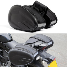 Motorcycle Tail Bag, Large Capacity Pannier, Waterproof Luggage Storage, PU Leather