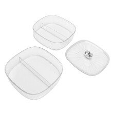 2-Schichtige transparente Kunststoff-Snack-Schale für Süßigkeiten & Trockenfrüchte