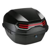 Design Case Motorcycle Trunk Case Large Capacity Sea Turtle Design Scooter Helmet Storage Bright Black