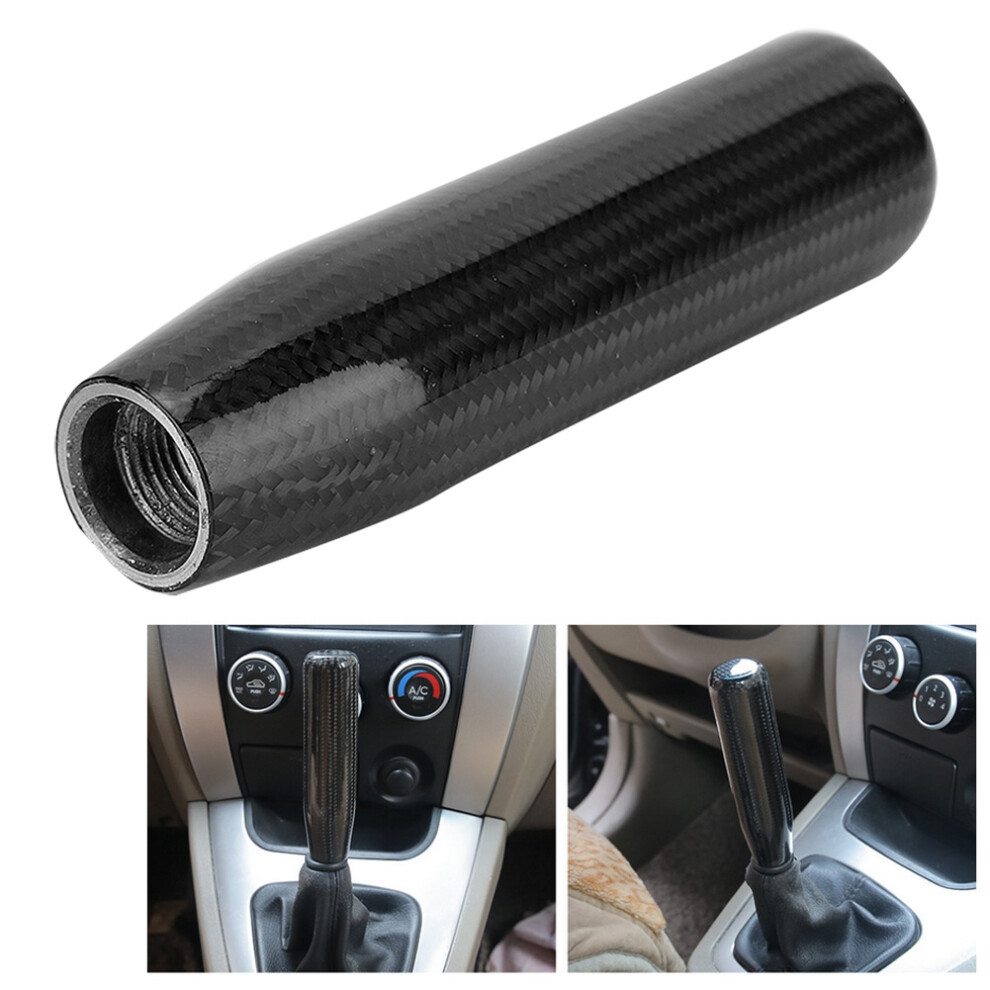 Manual Carbon Fiber Gear Shift Knob For Car Universal Black 7901364043098