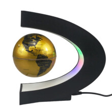 Floating Globe with Rotation, Magnetic Levitation with LED Lights, Creative Birthday Gift for Desk Decoration, Steady Floating Technology for Office