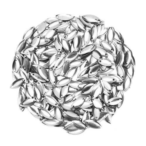 1000Pcs Brass Double Hole Sequined Wedding Decorations Silver 5x12mm 1