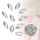 1000Pcs Brass Double Hole Sequined Wedding Decorations Silver 5x12mm 7