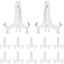 Folding Display Stand, Clear Plastic Easel Frosted Easel Stands For Lightweight Items About 15Cm High Foldable For Easy Storage And Suitable For Multi