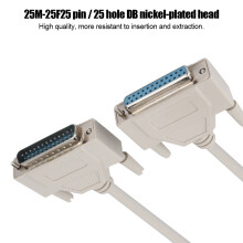 DB25 Serial Extension Cable 1.5m 25 Pin Male to Female Beige