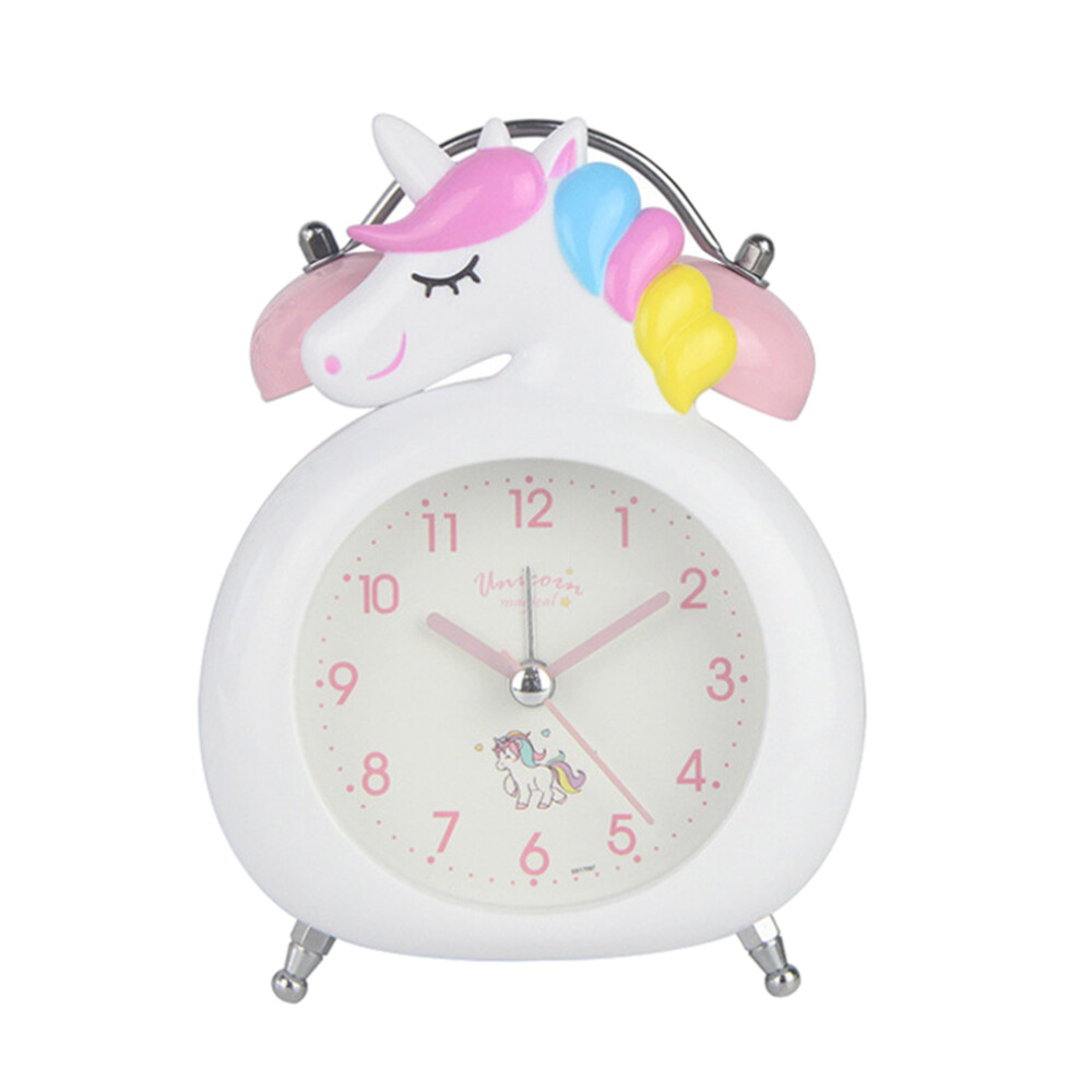 Silent Non-Ticking Movement Alarm Clock, Cute Twin Bell Alarm Clock with Magical Design, Decorative Kids' Clock for Bedside Use