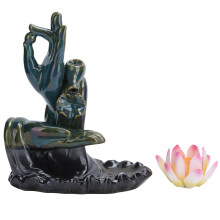 Elegantní meditační vodopád, jemný vzhled keramického protiproudého kadidla, dekorace na soustředění a úlevu od stresu