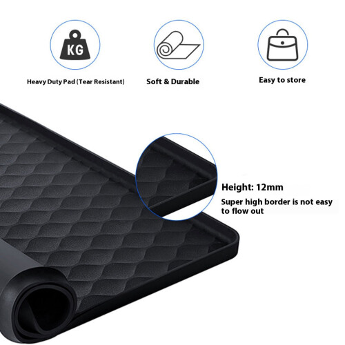 (navy blue) Silicone Fridge Mat Refrigerator Top Clean And Protected Cleaning 2