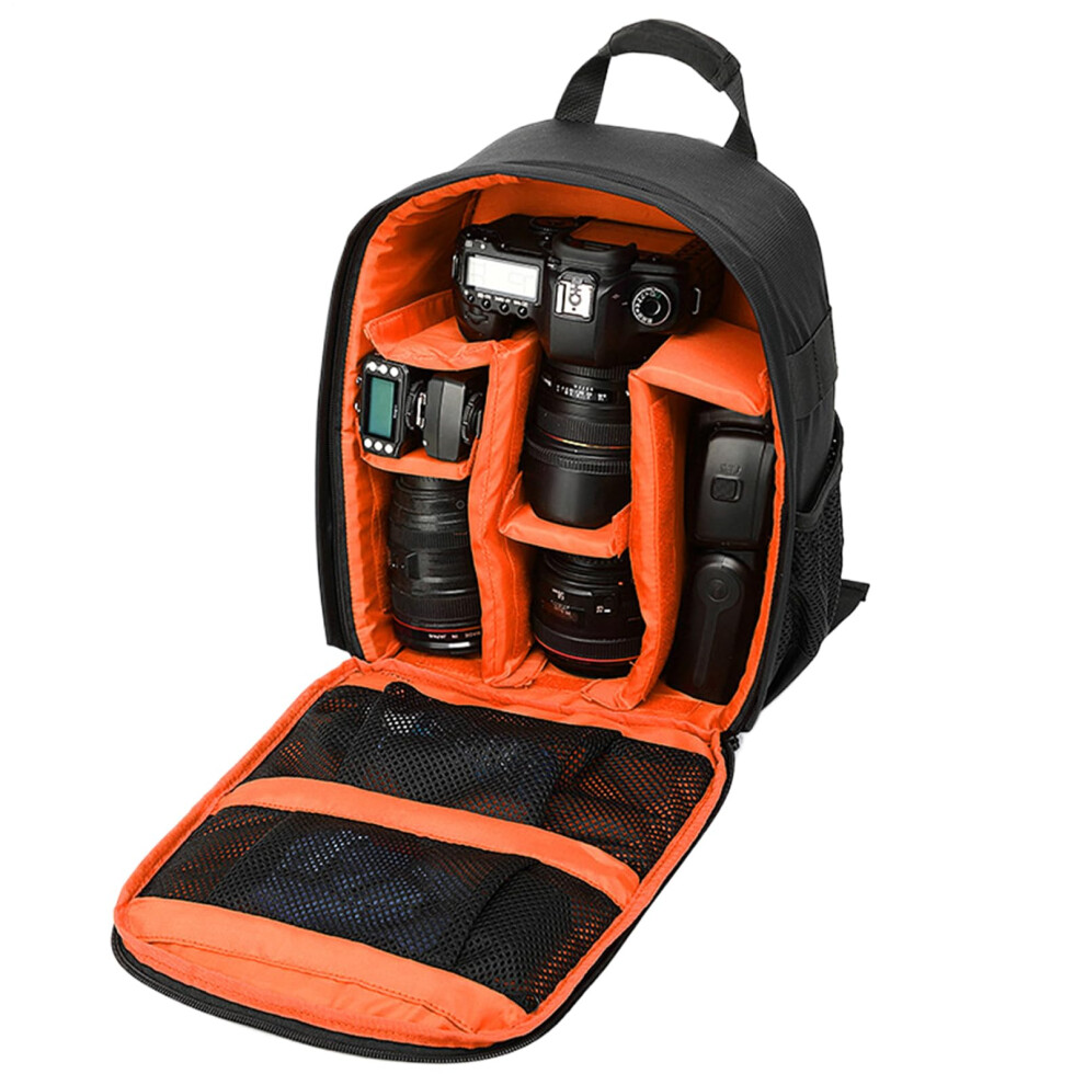 Dslr Camera Bag With Secure Quick Access, 33X26.5x12.5cm, Travel Camera Backpack For Youth Teens Women Orange 9339159469217