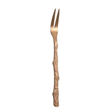 Stainless Fruit Fork Hotel Flatware Dessert Fork For Tasting Western Food Gold 14.5x1 cm