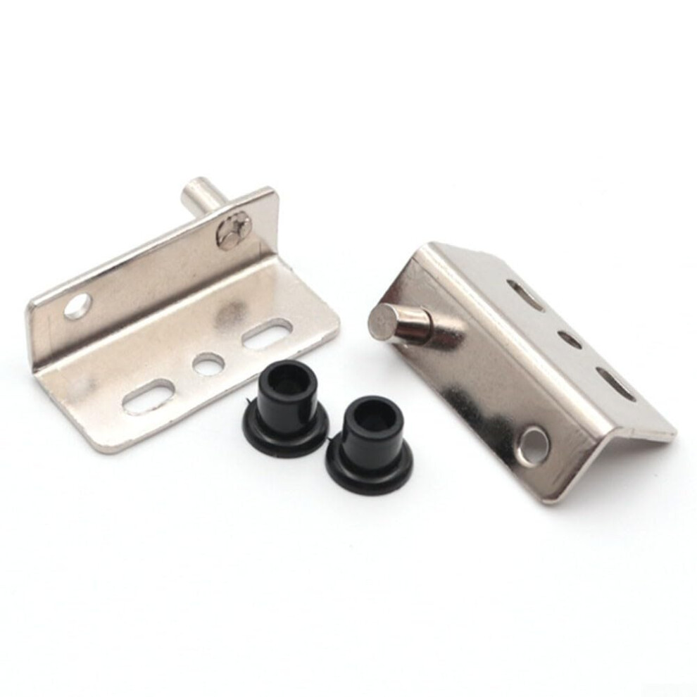 2Pics Heavy Duty Concealed Shaft Pivot Hinges 40X18mm With Bushing For Wooden Doors And Cabinets Silver Finish 2Pack 9067246062880