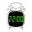 Retro Led Alarm Clock Features Loud Double-White shell green li 1