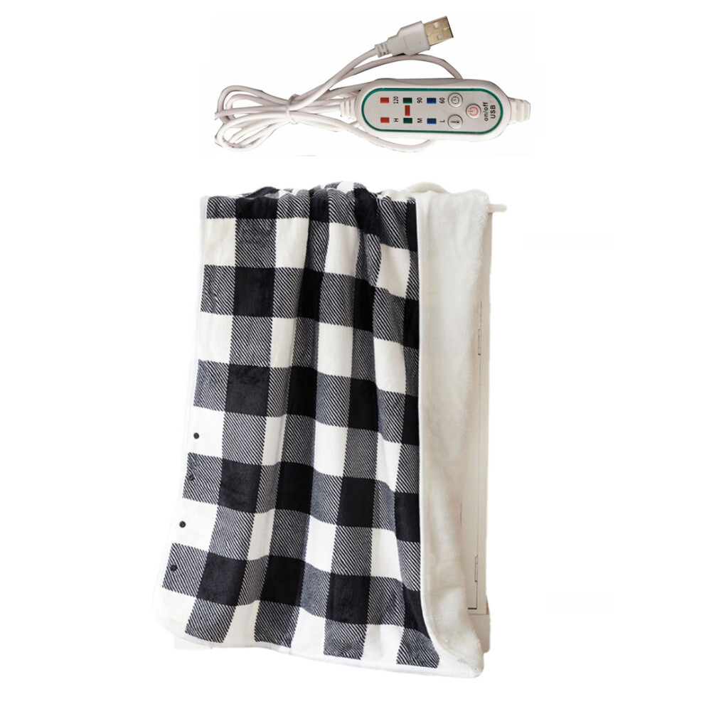 Electric Heated Shawl Blanket with Heat Settings USB-Black