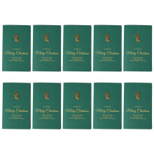 10Pcs Christmas Greeting Card Vintage Golden-Christmas boots