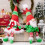 Multifunctionele decoratieve rood groene kabouterpop-Dames 6
