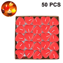 Heart-Shaped Candles, Romantic Decor - Long Lasting, Unscented, Lead-Free Wick, Sweet Scented, Smokeless Flame, Suitable For Various Occasions Includi