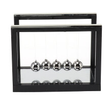 Gadget scientifico di fisica Culla di Newton, giocattolo educativo con base a specchio, sfere di equilibrio in acciaio inossidabile, decorazione da