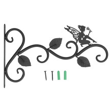 Appendiabiti decorativo in metallo per vasi di fiori per esterni, fioriera da parete in ferro battuto multiuso che aggiunge eleganza a qualsiasi