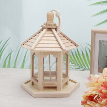 Außen-Holz-Kunststoff-Vogelfutterhaus 24,5x20x20cm Langlebig Langlebig