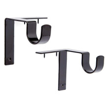 Staffe per asta per tende per un facile montaggio, set da 2, costruzione robusta e resistente, hardware senza danni, sporgenza regolabile, adatto per