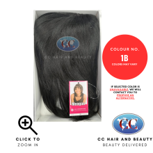 (1B Natural Black) Sleek MEAGAN Smooth Long bob Face Wig 15'' Inch
