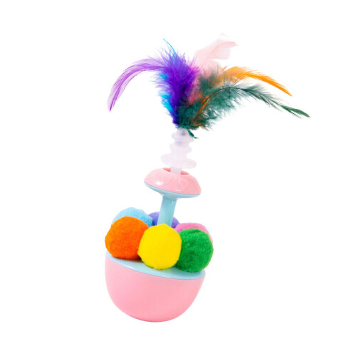Interactieve katten Speelgoedtuimelaars Teaser Stick-Roze