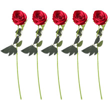 Künstliche Seidenblumen, langstielige Rosen für Partydekorationen, realistische Rosen aus ungiftigem Material für Hochzeitstischdekorationen