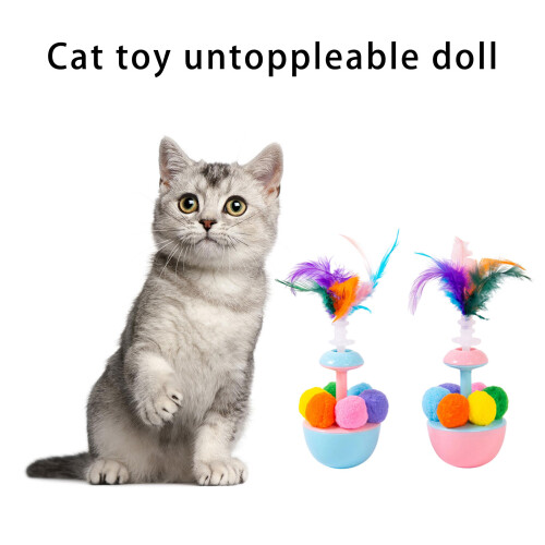 Interactieve katten Speelgoedtuimelaars Teaser Stick-Roze 2
