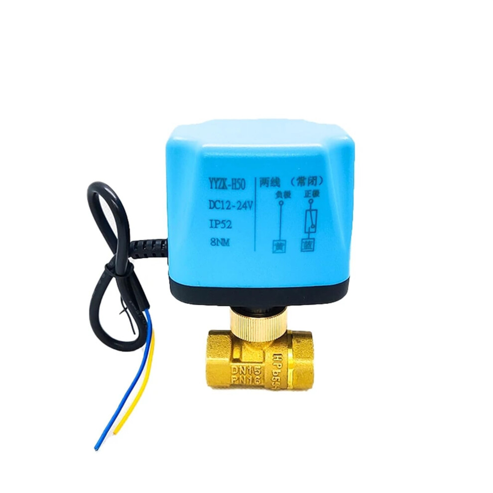 1/2Inch Motorized Ball Valve Normally Closed/Open, Brass, 2Wire, 24Vdc/12V/24V, 220V, Solenoid Valve, 1 Pcs 9323874207216