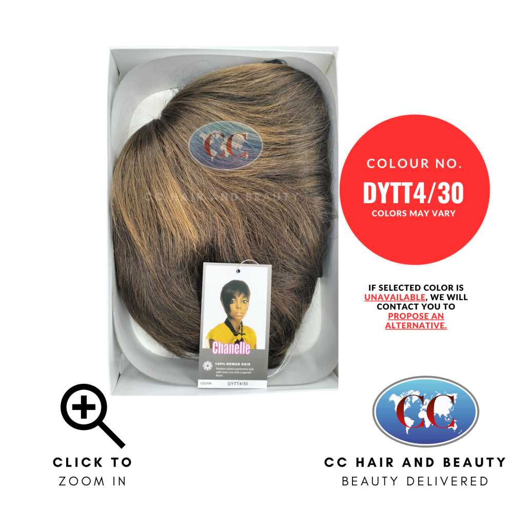 Sleek Human Hair Wig (Dytt4.30) Sleek Fashion 100% Human Hair Wig Style Chanelle With Free Wig Cap Uk Free Post