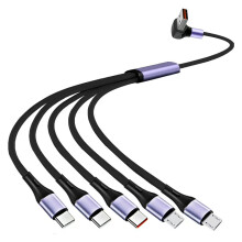 66W USB Fast Charging Cord for Phone-1.5m 3 type c 2 micro usb