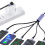 66W USB Fast Charging Cord for Phone-1.5m 3 type c 2 micro usb 3