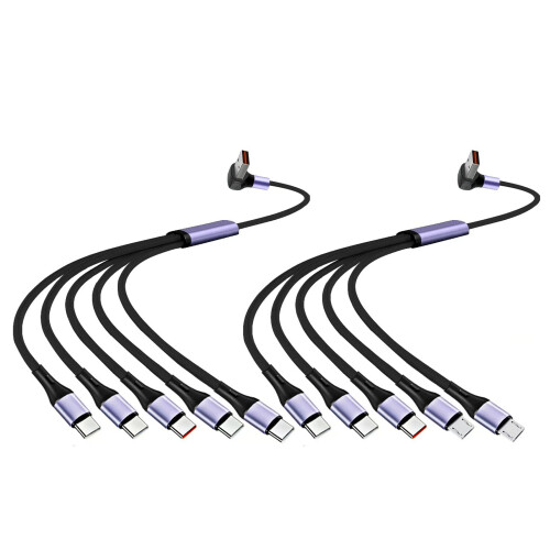 66W USB Fast Charging Cord for Phone-1.5m 3 type c 2 micro usb 1