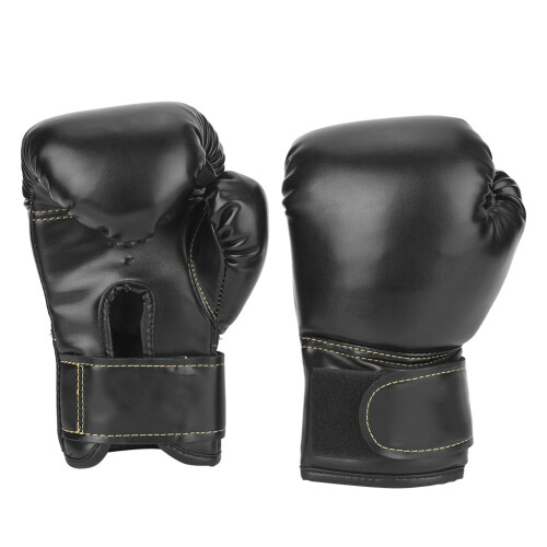 Kinder PU-Leder-Boxhandschuhe 23x14cm, Schwarz oder Gold 1