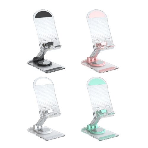 Clear Foldable Stand Portable Support Stand 360 Degree-Green 1