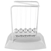 Pendolo a culla di Newton con 5 sfere d'acciaio, gadget scientifico e artistico per la fisica da scrivania, decorazione per ufficio e sala studio,