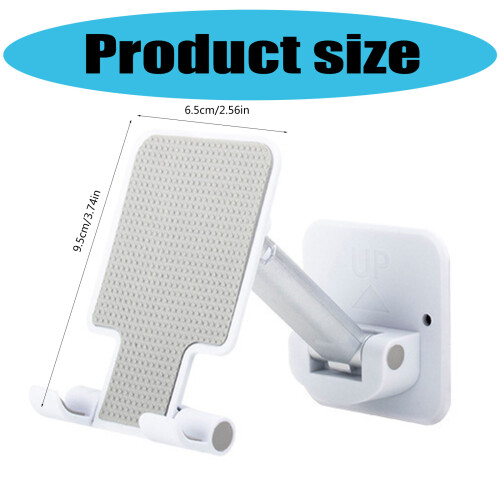 Compact Foldable Phone Stand  Adhesive Designs Rack for-Black 1