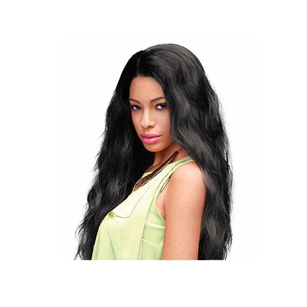 Sleek Synthetic Lace Wigs Unisex Black,Multicoloured (1 Jet Black) Sleek Rianne Synthetic Lace Front Wig Middle Parting In This Smooth, Straight