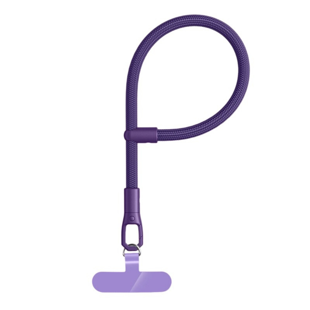 Adjustable Hand Wrist Strap Lanyard Phone- P Shaped Dark/Purple 7704000213813